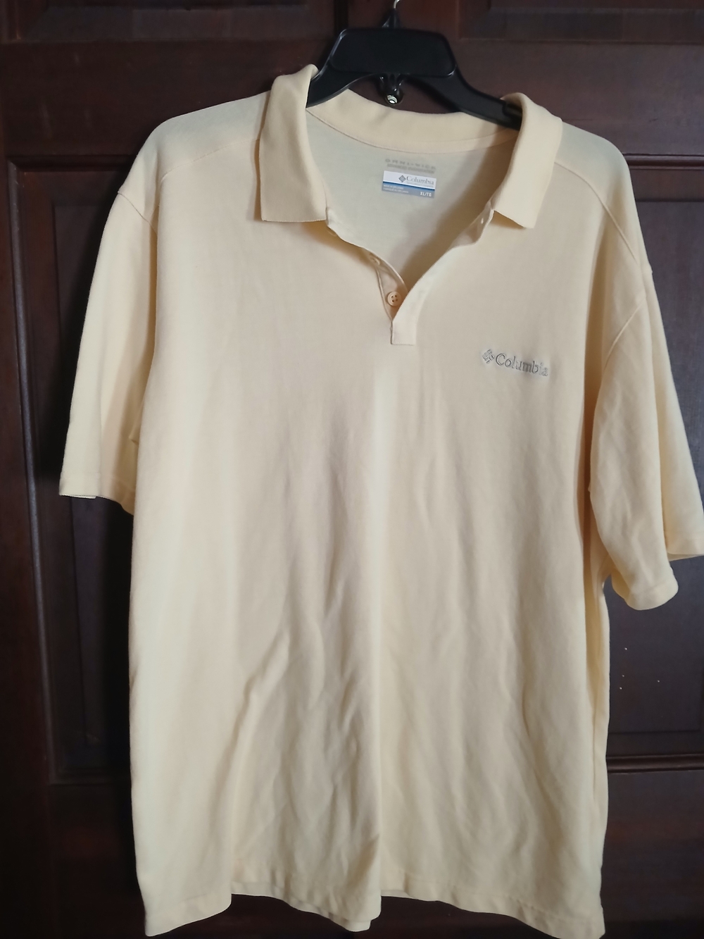 Columbia Men's Polo Shirt - Pale Yellow XL Tall